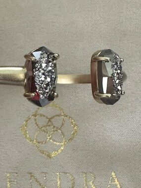 Kendra Scott Edie Cuff Bracelet- Gold with Platinum Drusy